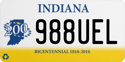 IN license plate 988UEL