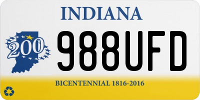 IN license plate 988UFD