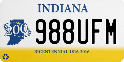 IN license plate 988UFM