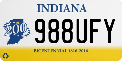 IN license plate 988UFY