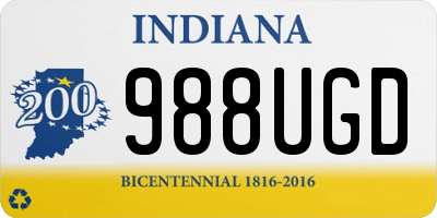 IN license plate 988UGD