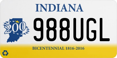 IN license plate 988UGL
