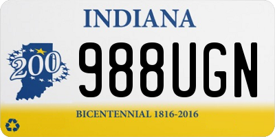 IN license plate 988UGN