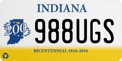 IN license plate 988UGS