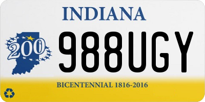 IN license plate 988UGY