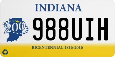 IN license plate 988UIH