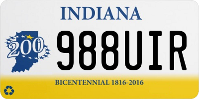 IN license plate 988UIR