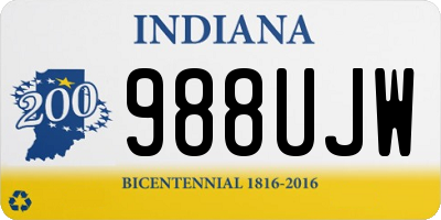 IN license plate 988UJW