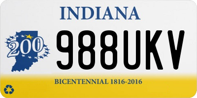 IN license plate 988UKV