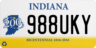 IN license plate 988UKY