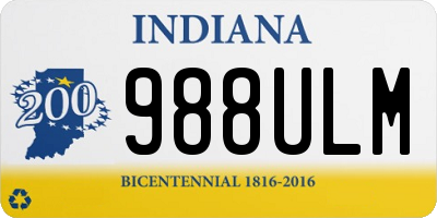 IN license plate 988ULM