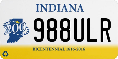 IN license plate 988ULR