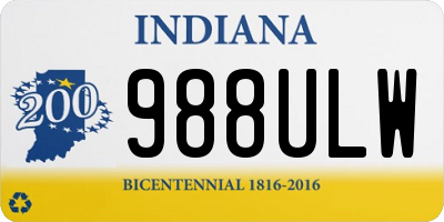 IN license plate 988ULW