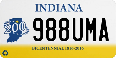 IN license plate 988UMA