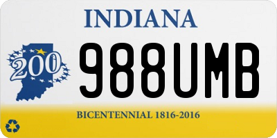 IN license plate 988UMB