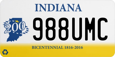 IN license plate 988UMC