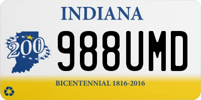 IN license plate 988UMD