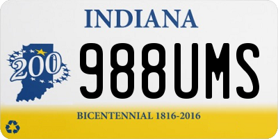 IN license plate 988UMS