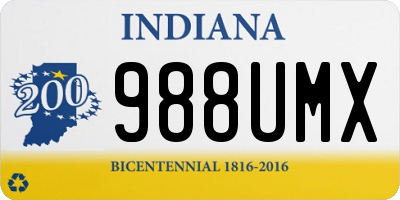 IN license plate 988UMX