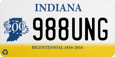 IN license plate 988UNG