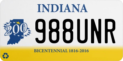 IN license plate 988UNR