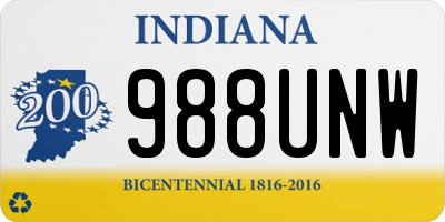 IN license plate 988UNW