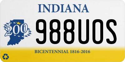 IN license plate 988UOS