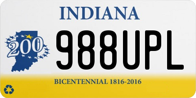 IN license plate 988UPL