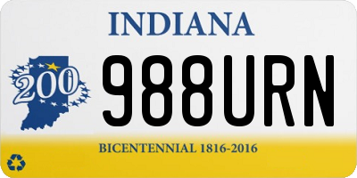 IN license plate 988URN