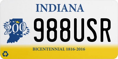 IN license plate 988USR