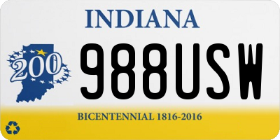 IN license plate 988USW