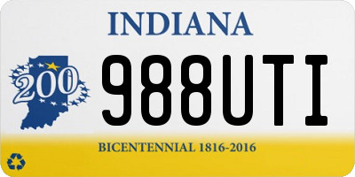 IN license plate 988UTI