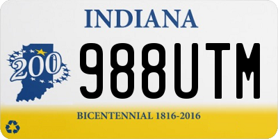 IN license plate 988UTM