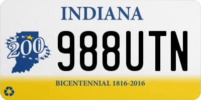 IN license plate 988UTN