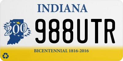 IN license plate 988UTR