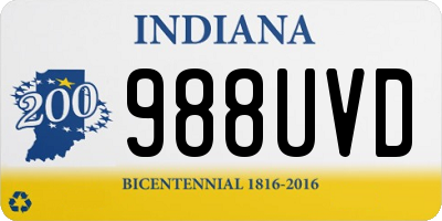 IN license plate 988UVD