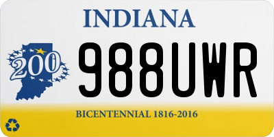 IN license plate 988UWR