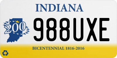 IN license plate 988UXE