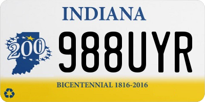 IN license plate 988UYR