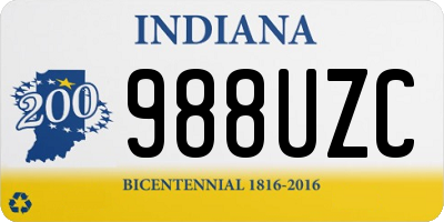 IN license plate 988UZC