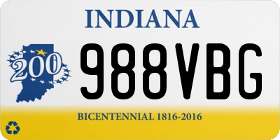 IN license plate 988VBG