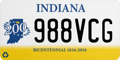 IN license plate 988VCG