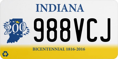 IN license plate 988VCJ