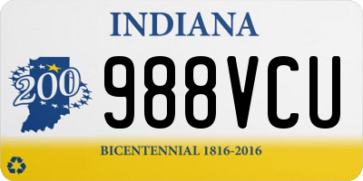IN license plate 988VCU
