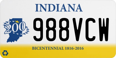 IN license plate 988VCW