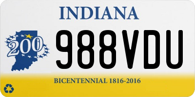 IN license plate 988VDU