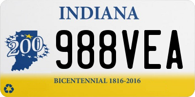 IN license plate 988VEA