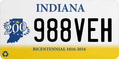 IN license plate 988VEH