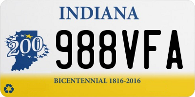 IN license plate 988VFA