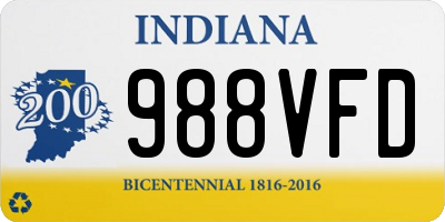 IN license plate 988VFD